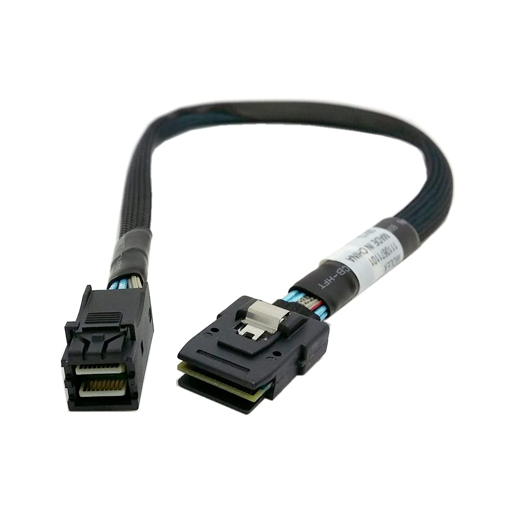 NFHK Internal Mini SAS SFF-8087 to Mini SAS High Density HD SFF-8643 Data Server Hard Disk Raid Cable 50Cm image number 2