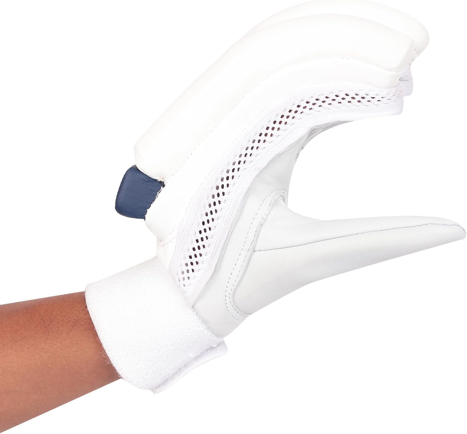 SKYHI Test Cricket Batting Gloves | Lighweight Leather Cricket Batting Gloves for Mens Right Hand and Left Hand Batsman image number 5