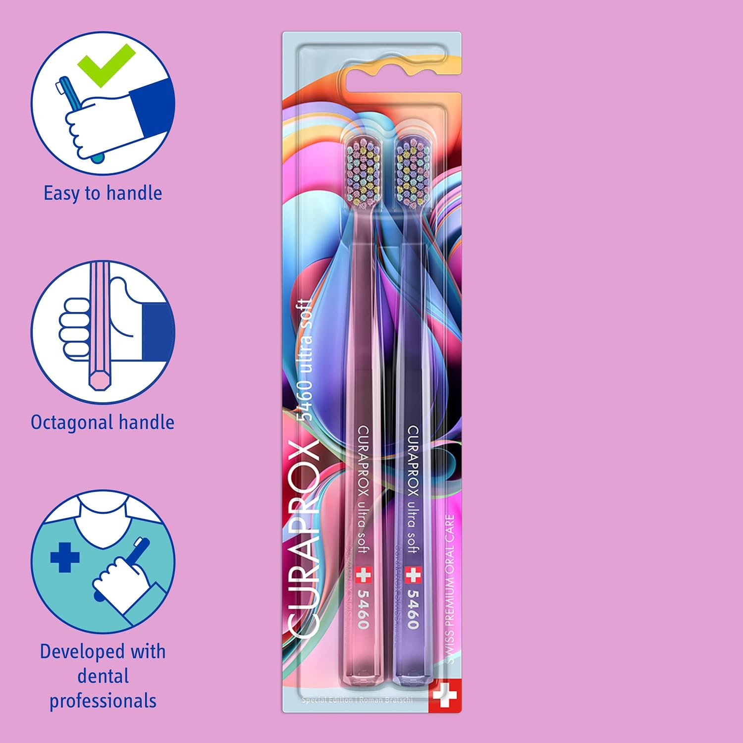 Curaprox 5460 Special Edition Colorful Curls 2 Pack image number 3