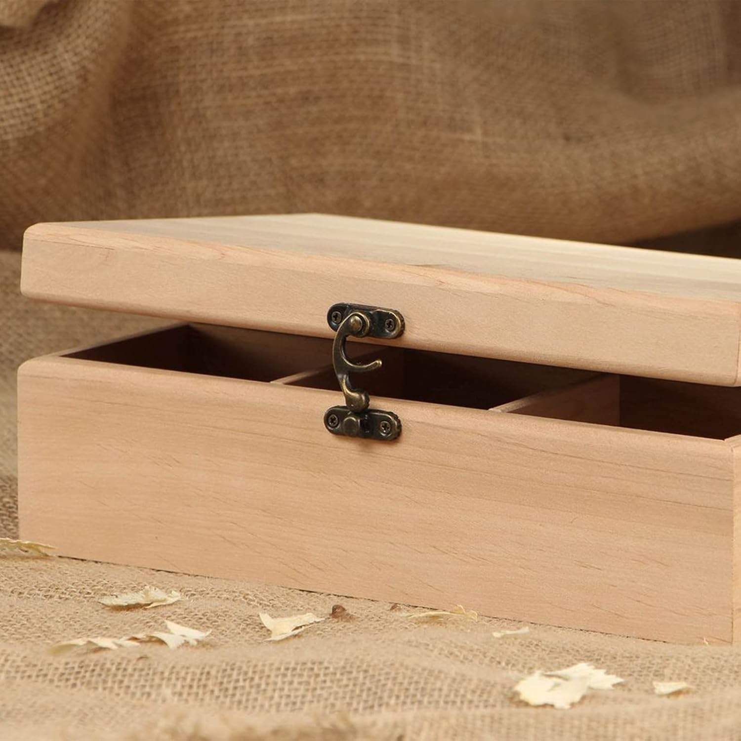 10 Pcs Antique Latch Hook, Antique Jewelry Box Latch, Antique Right Latch Hook with Screws for Wood Jewelry Box Toolbox Suitcase Case (Gold)