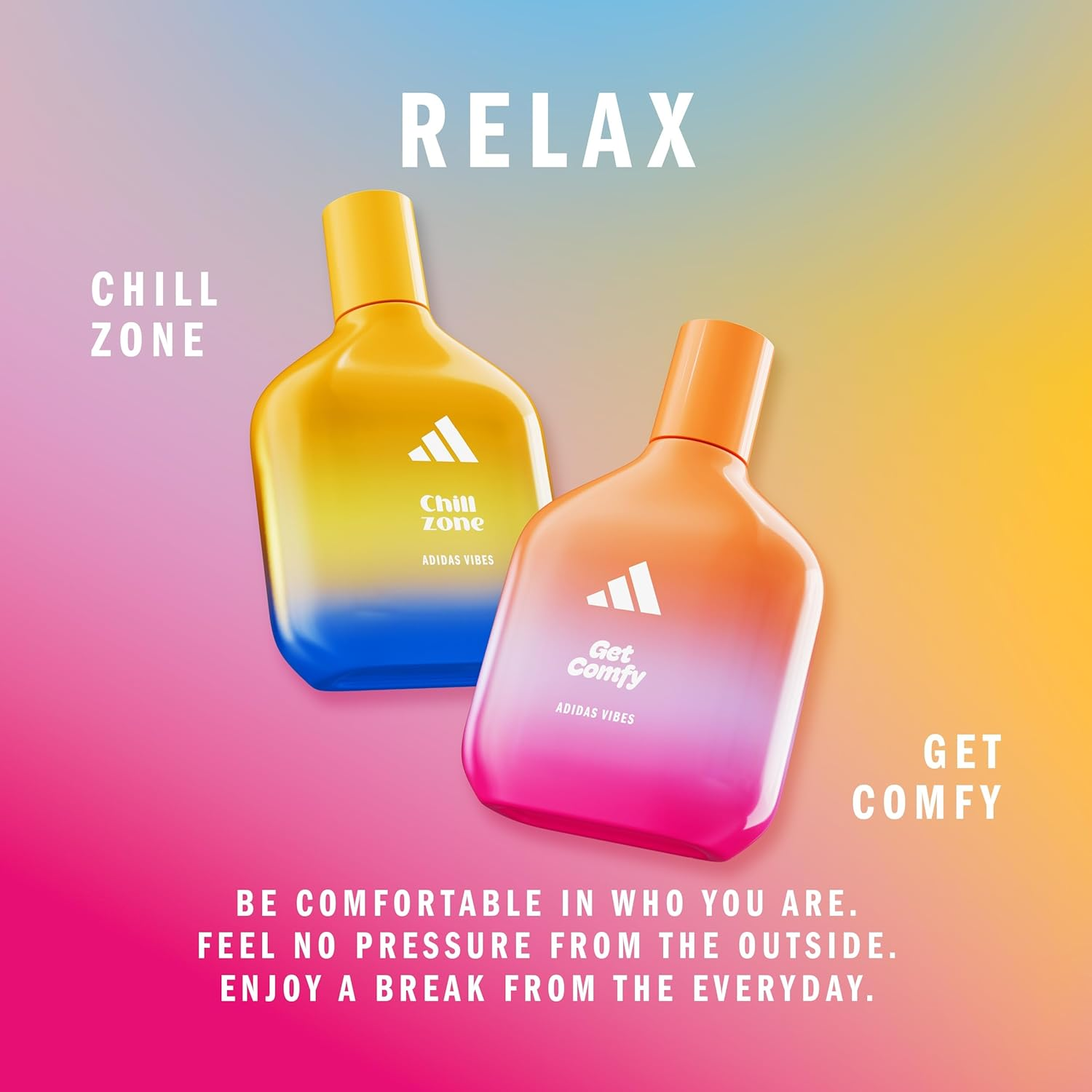 Adidas Vibes Get Comfy Eau De Parfum, for All, 100Ml image number 6