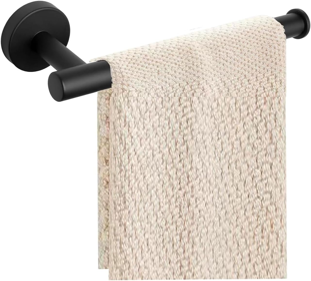 Hand Towel Holder, Towel Ring - Thicken SUS 304 Stainless Steel Hand Towel Holder for Bathroom Wall，33 Cm (1, Matte Black)