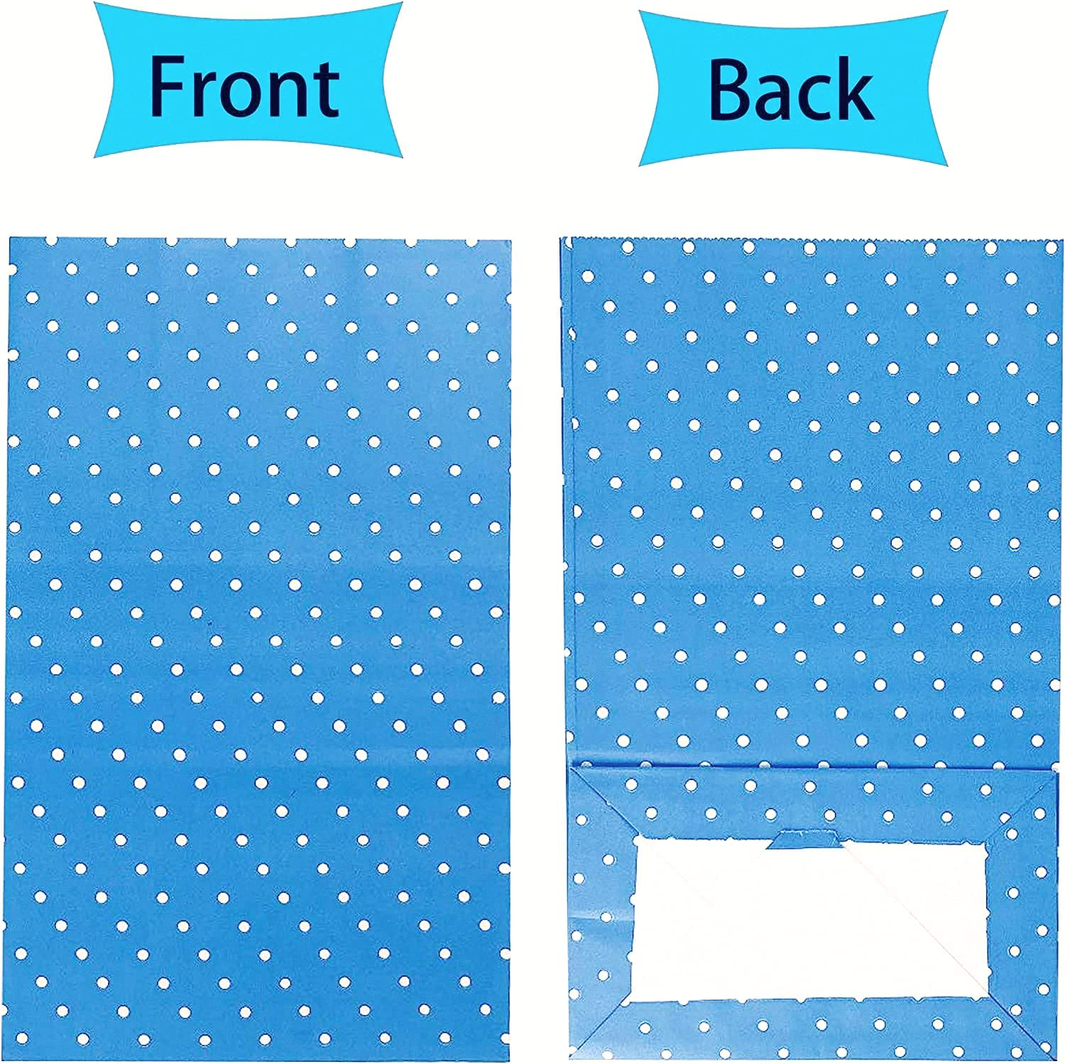 Party Favor Gift Bags,24 Packs Merchandise Party Bags with Sealing Stickers Polka Dot Candy Buffet Treat Gift Pack Bags for Wedding Shopping image number 5