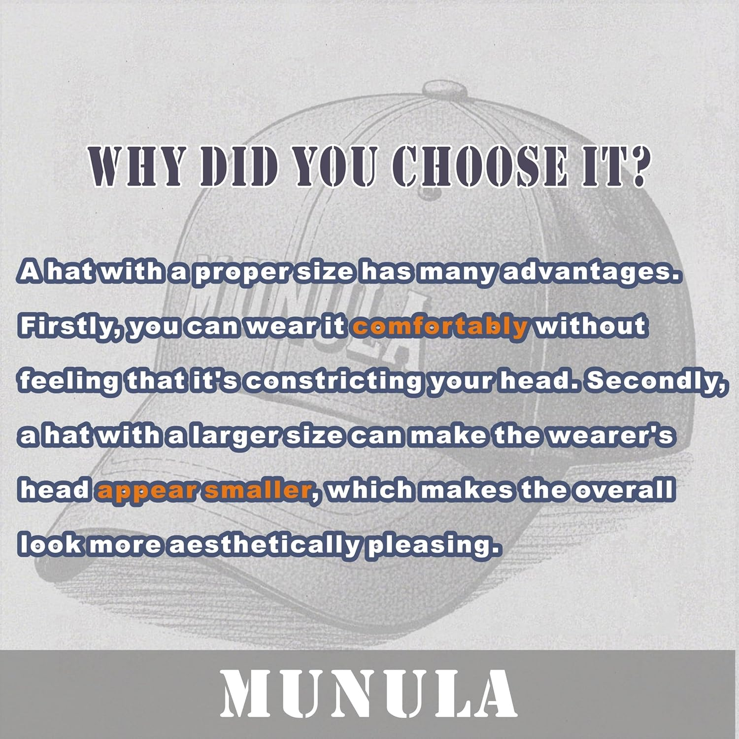 Oversize XXL High Crown Baseball Cap Big Head Hats for Men Dad Hat Adjustable Plain Running Cap 23.6"-25.6" - Gray image number 3