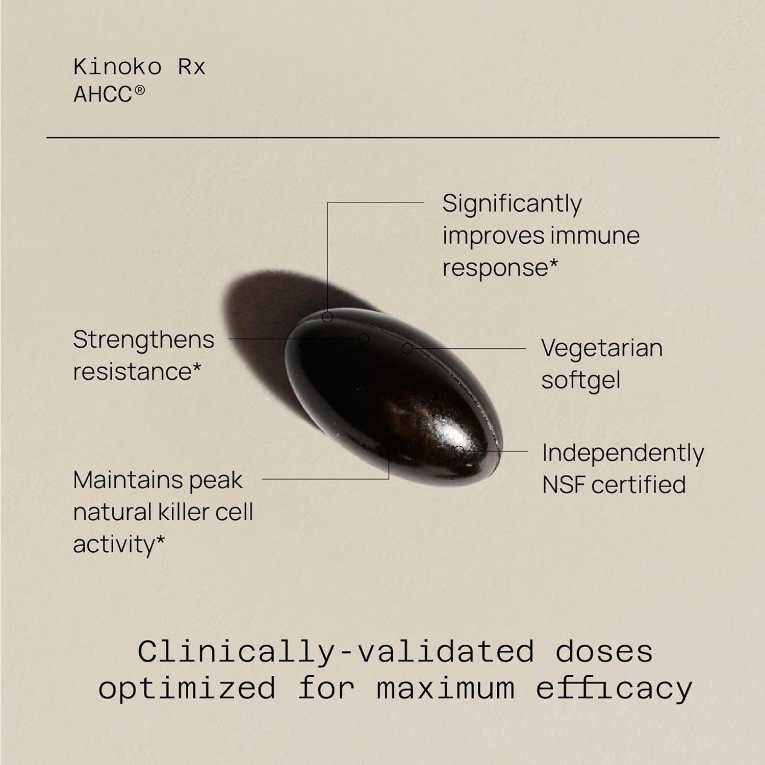 Quality of Life Kinoko Rx AHCC 300Mg 60 Capsules image number 4