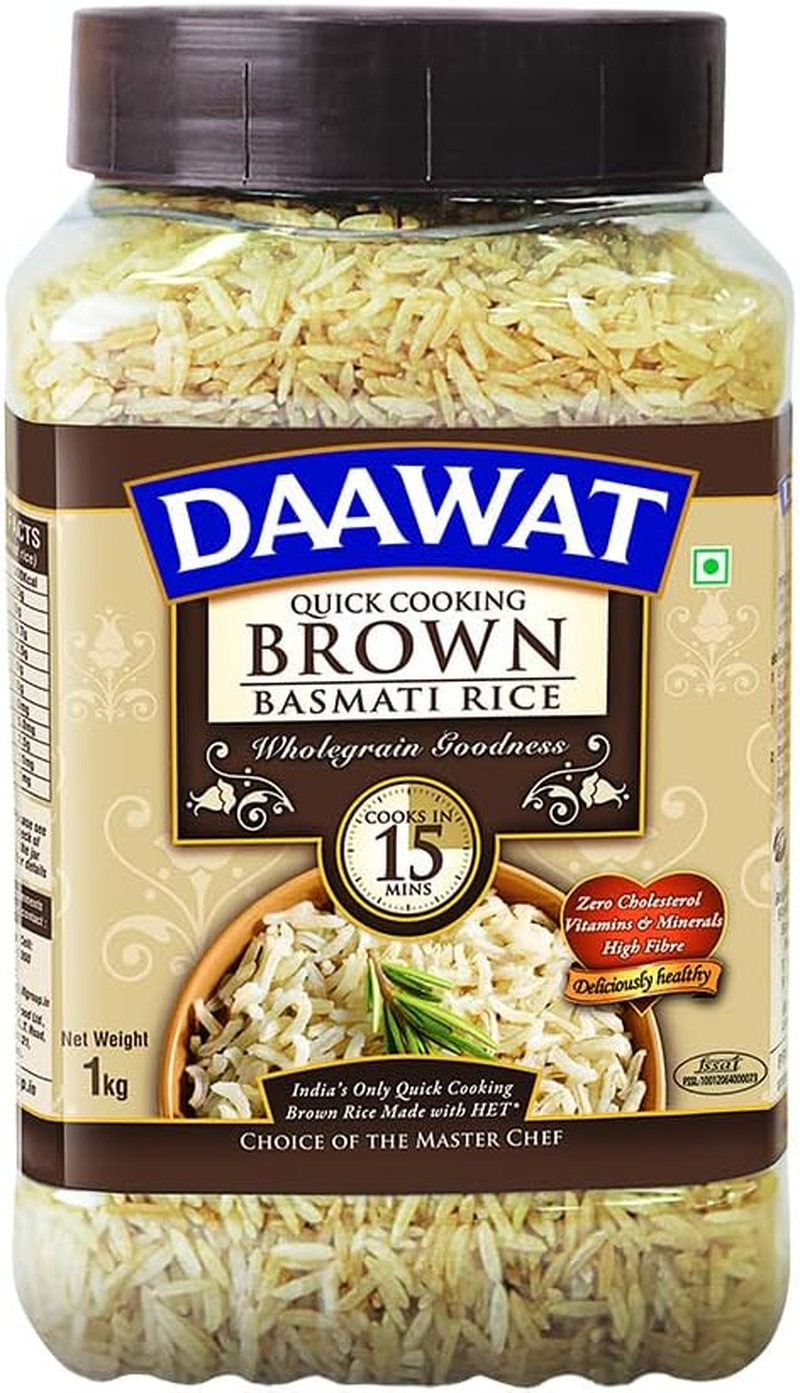 Daawat Brown Basmati Rice Jar, 1 Kg (LT071) image number 3