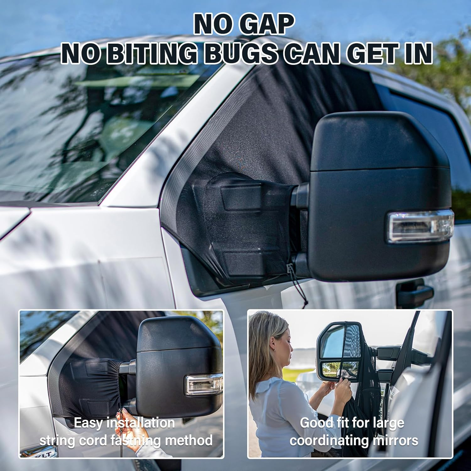 Large Suvs Compact Vans Front Window Screens for Camping Front Window Sun Shade Driver Side Window Bug Screen No Biting Bugs image number 1