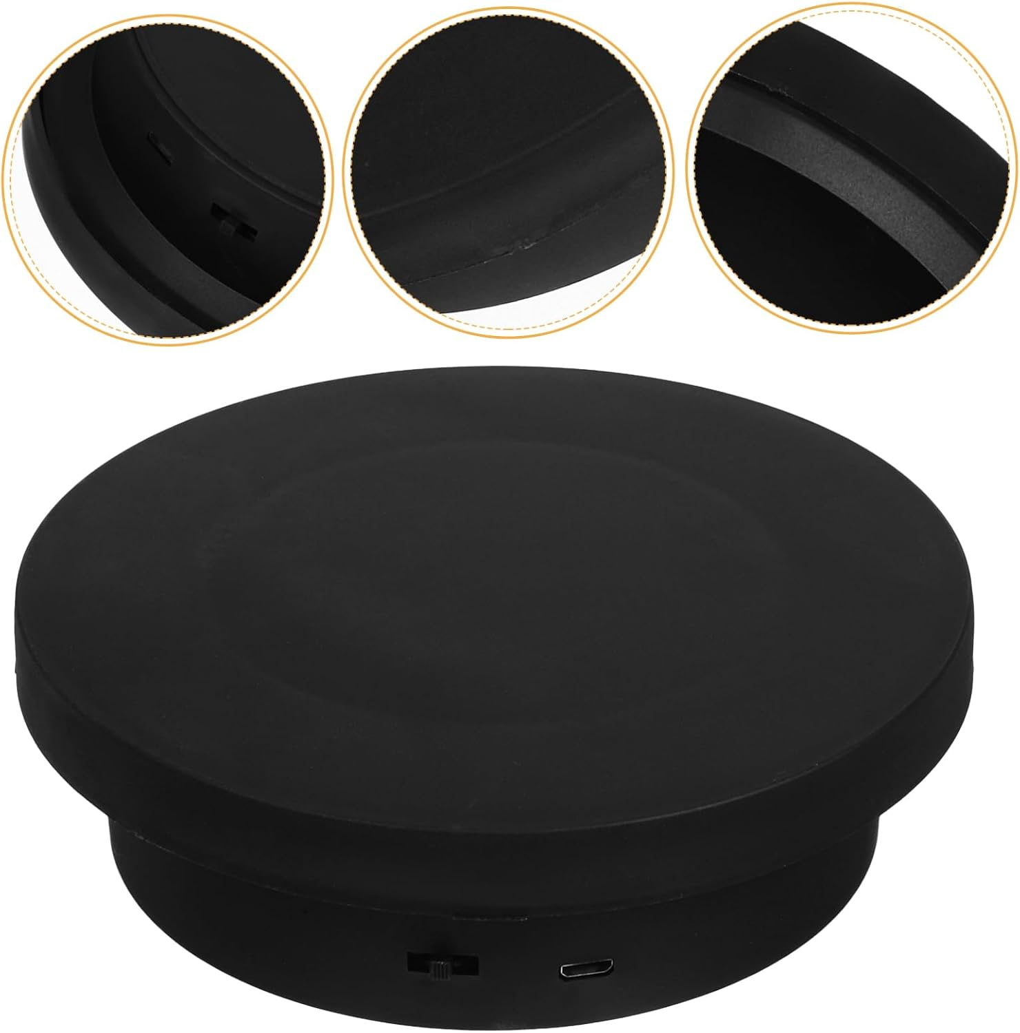 SOLUSTRE Motorized Rotating Turntable Display Stand Display Stands for Shopping Malls Studios - Black image number 6