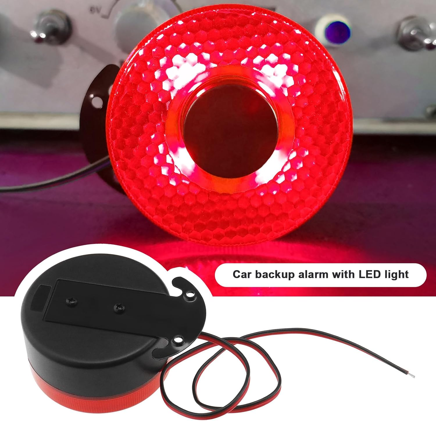 Emagtech Car Back-Up Alarm 12-24V 105Db Warning Reversing Alarm Universal Reverse Beeper Reversing Horn Warning for Truck Car Vehicle