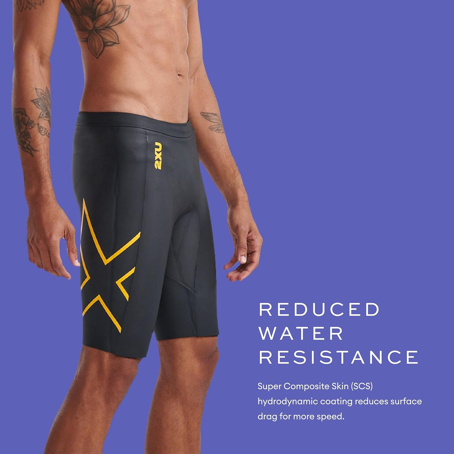 2XU - Propel Buoyancy Short - Rubber Nylon Material for Swimming - Black image number 3