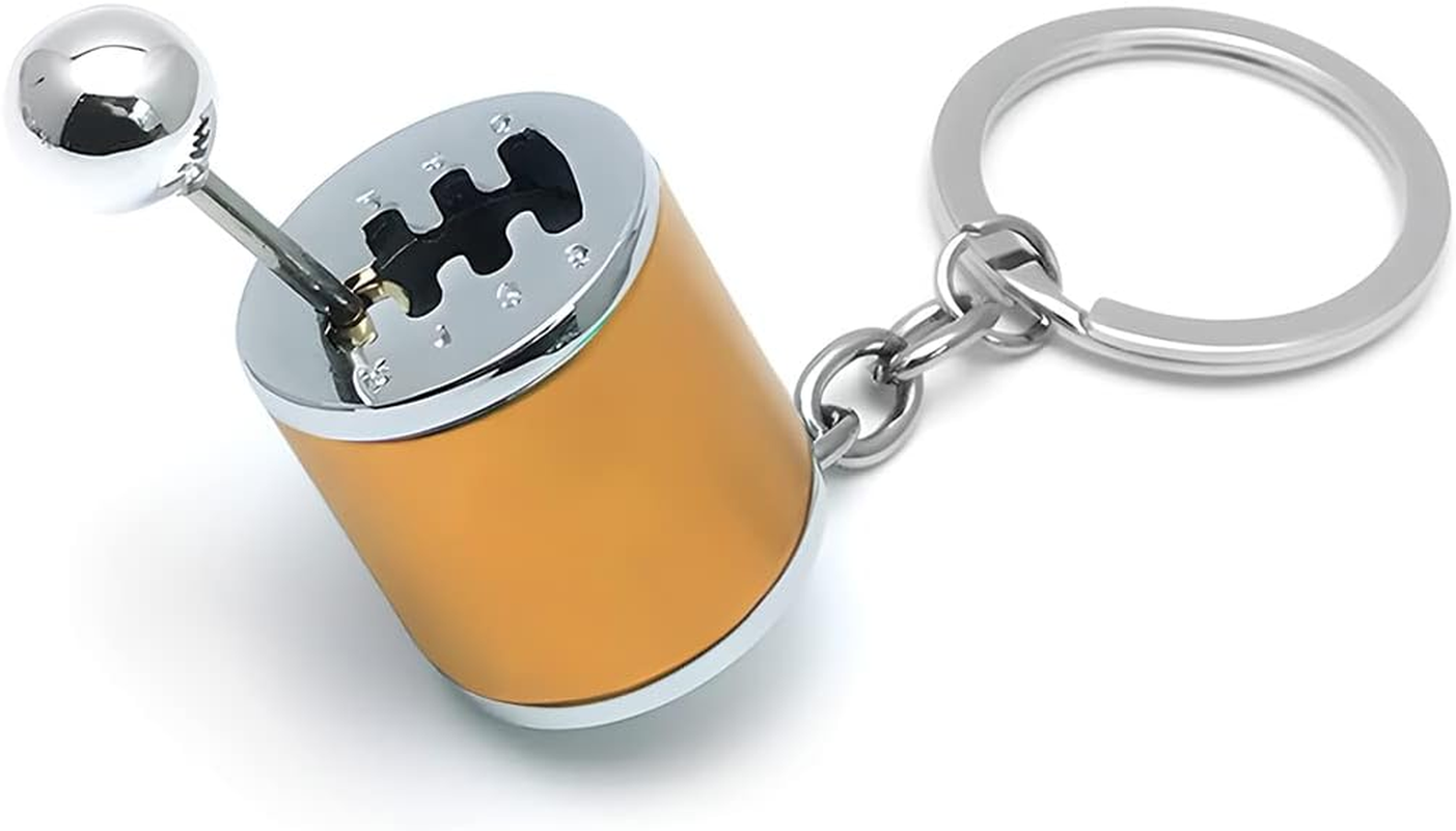 BELOMI Car Shifter Gear Keychain, 6 Speed Shifter Keyring Gadgets, Car Shift Lever Manual Transmission Gearbox Pendant Accessories (Multicolor)