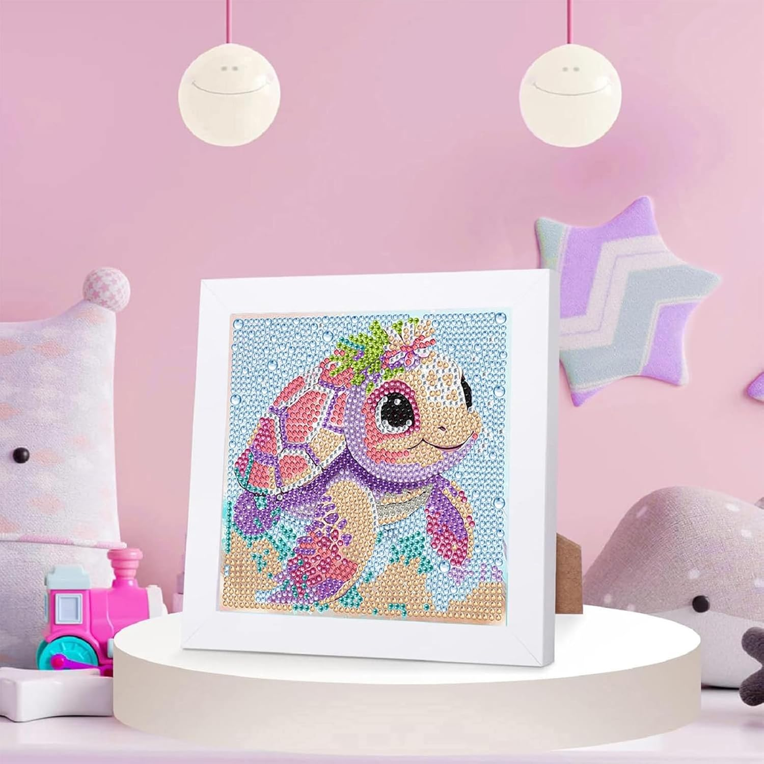 5D Diamond Painting Kit Full Drill - Turtle, Diamonds Art with Frame, Animal Gem Painting Easy Kits, DIY Diamond Art for Gifts(7.09X7.09 Inch) image number 5