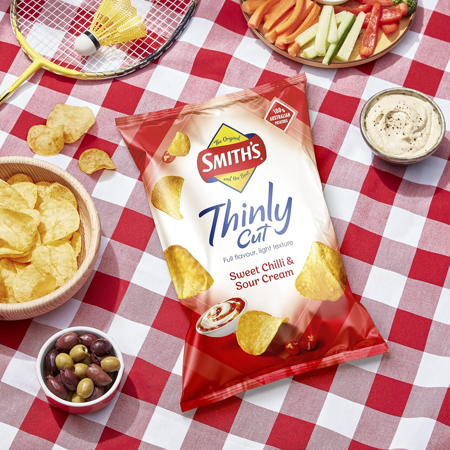 Smith&rsquo;S Thin Cut Potato Chip Share Pack Sweet Chili & Sour Cream 175G image number 2
