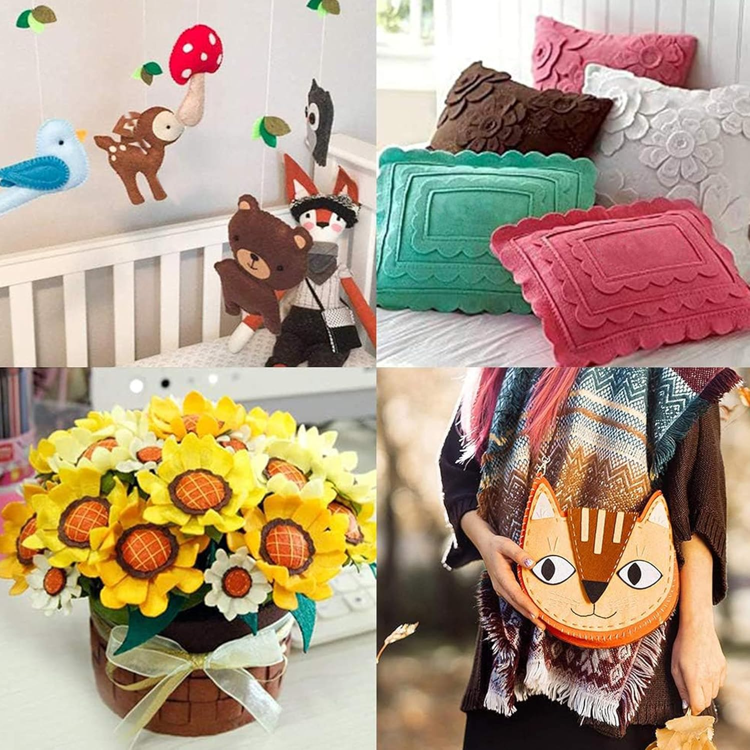 40Pcs Felt Fabric Non-Woven,Craft Felt Squares,Soft Felt Sheets,Color Felt Fabrics for Crafts,Diy Decorations Sewing Non-Woven Fabric Felt Panels Party Projects and Christmas Crafts 40 Colors 20&times;30Cm image number 3