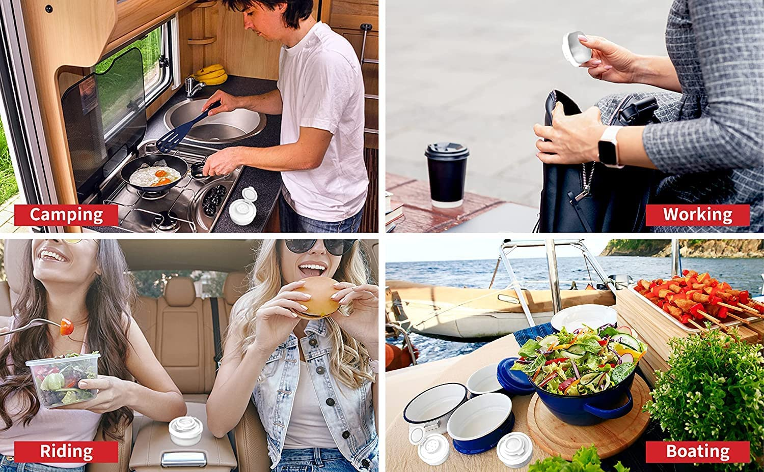 4Pcs Red Salt and Pepper Shakers,Mini Salt Shaker Easy to Go Camping Picnic and BBQ Outdoors Kitchen,Damp Proof Spice Dispenser Set for Travel image number 5