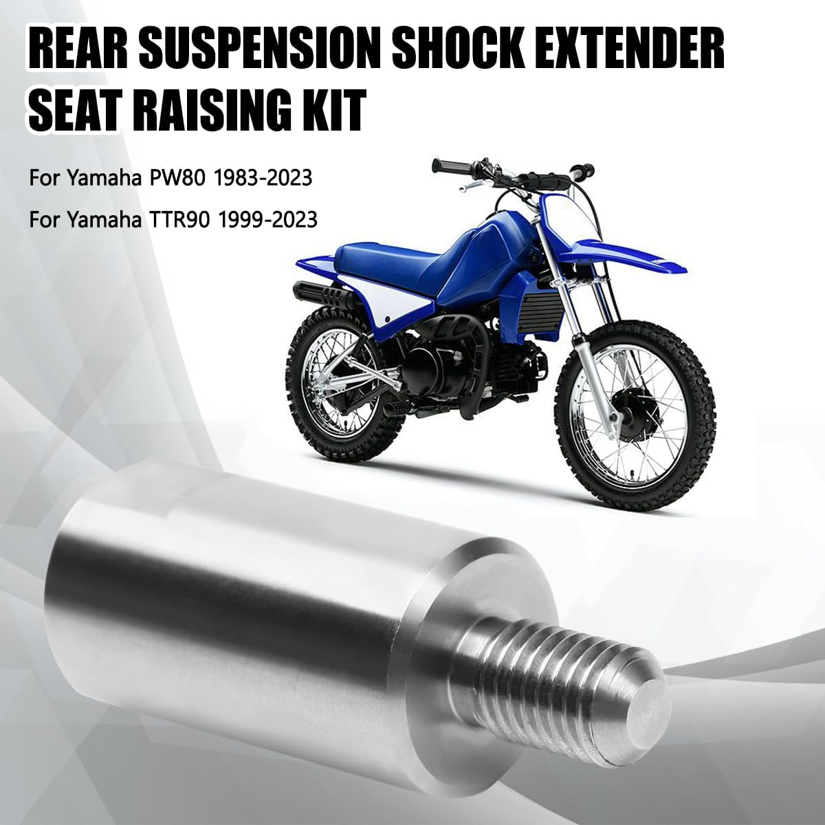 Rear Suspension Shock Extender, Stainless Steel Rear Suspension Lift Kit for Yamaha PW80 TTR90, Raising Rear Seat Height 4 Inches image number 3
