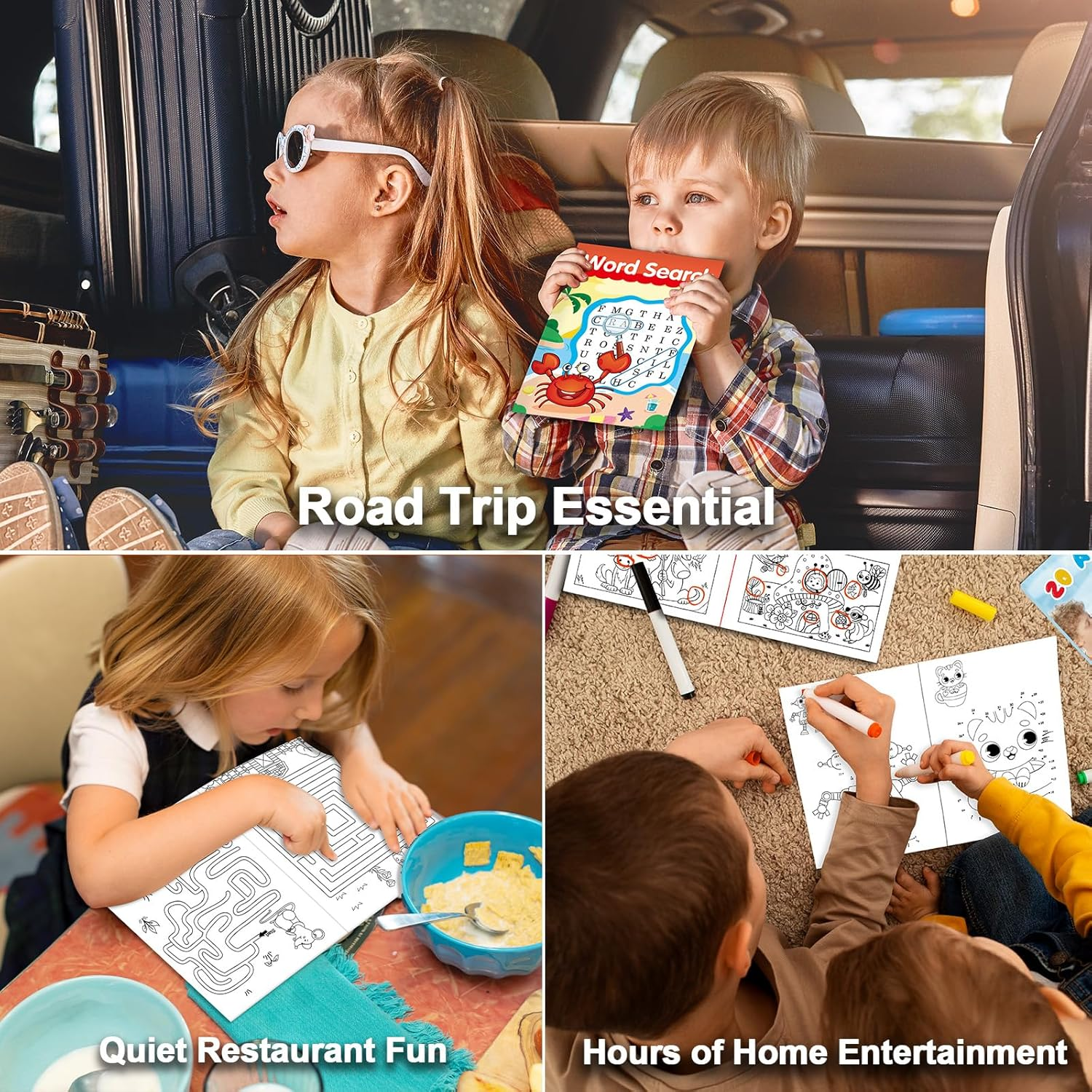 20 Pack Activity Books for Kids Ages 4-8,8-12. Bulk Coloring Books for Kids Party Favours, Small Activity Books for Birthday Classroom Gifts Goodie Bag Stuffers image number 1