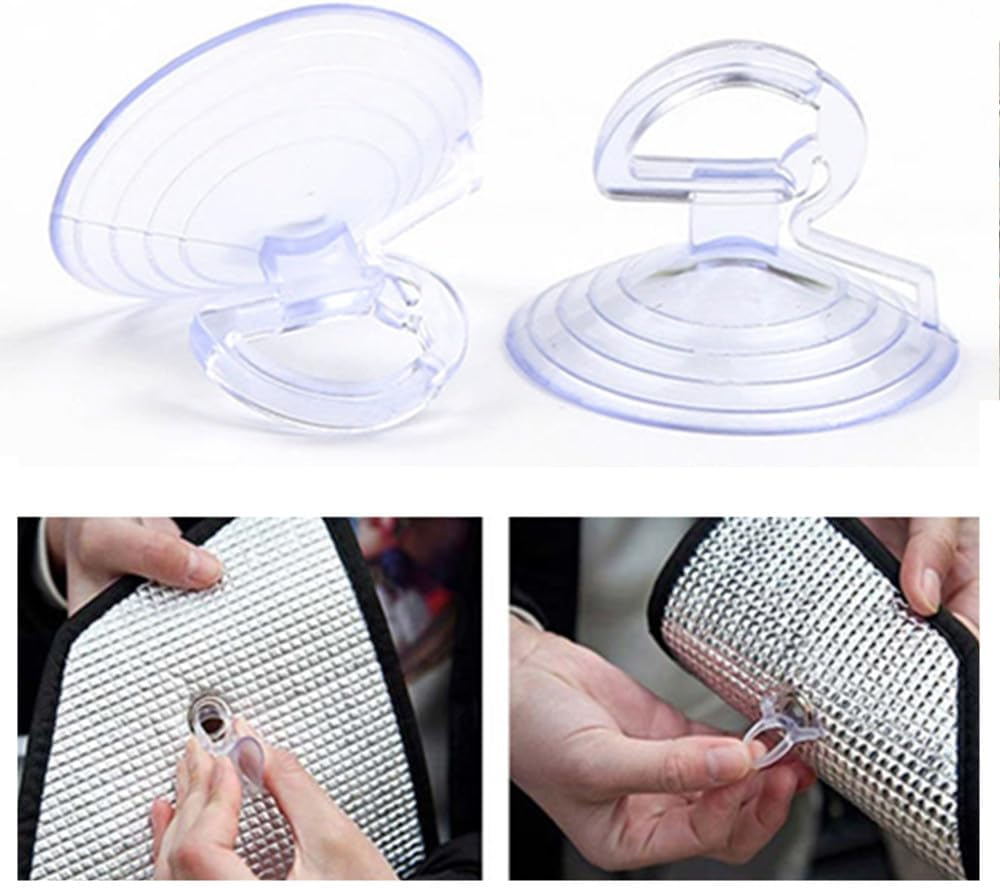 30 PCS Sun Visor Small Sucker, Wanfoou Suction Cup 36Mm, Small Clear Car Suction Cup for Glass Window, Visor, Kitchen, Car Accessories image number 2