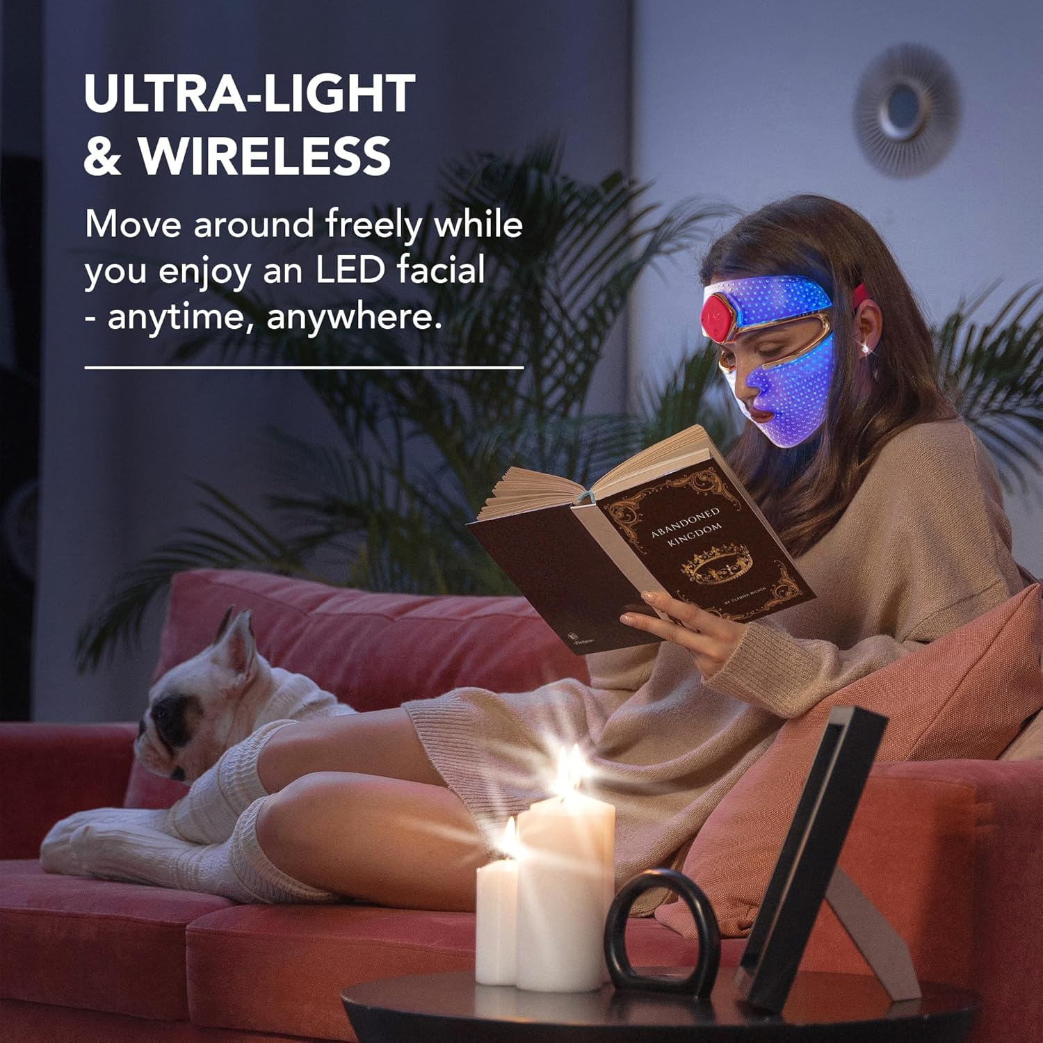 FAQ 201 Transparent Silicone LED Face Mask - Wearable - Wireless & Lightweight - anti Aging Skin Care image number 4