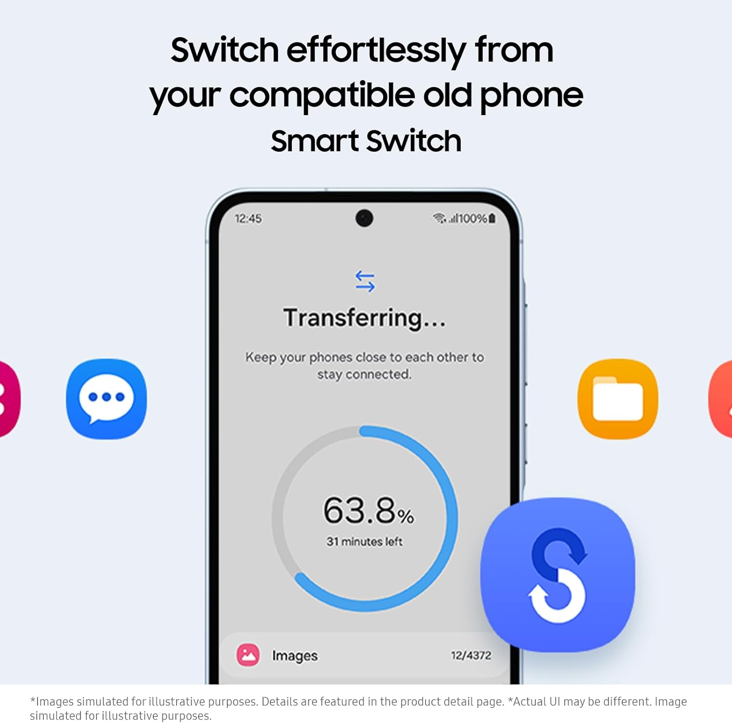 Samsung Galaxy A35 5G, Android Smartphone, 6GB RAM, 128GB Storage, 50MP Camera, Long Battery Life, Awesome Iceblue