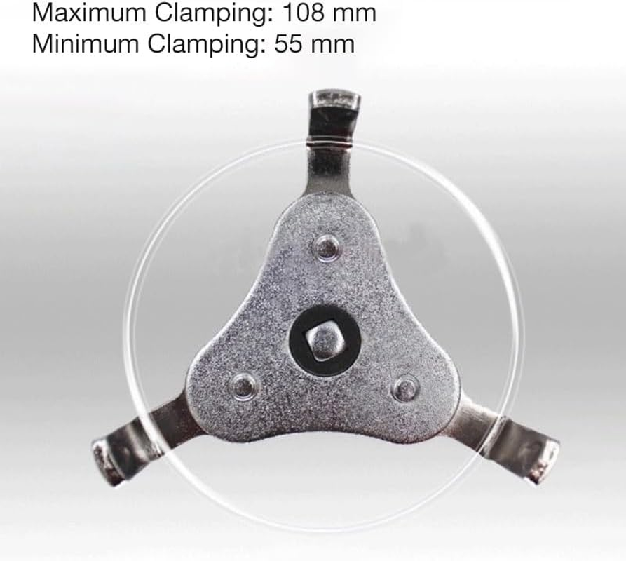 AIMALL 3-Leg Adjustable Oil Filter Removal Wrench Tool, 65&ndash;110Mm Range, Universal Auto Engine Filter Remover with Non-Slip Steel Jaws, Fits 1/2" & 3/8" Drive Ratchet Tools, Heavy-Duty Chrome Finish image number 4