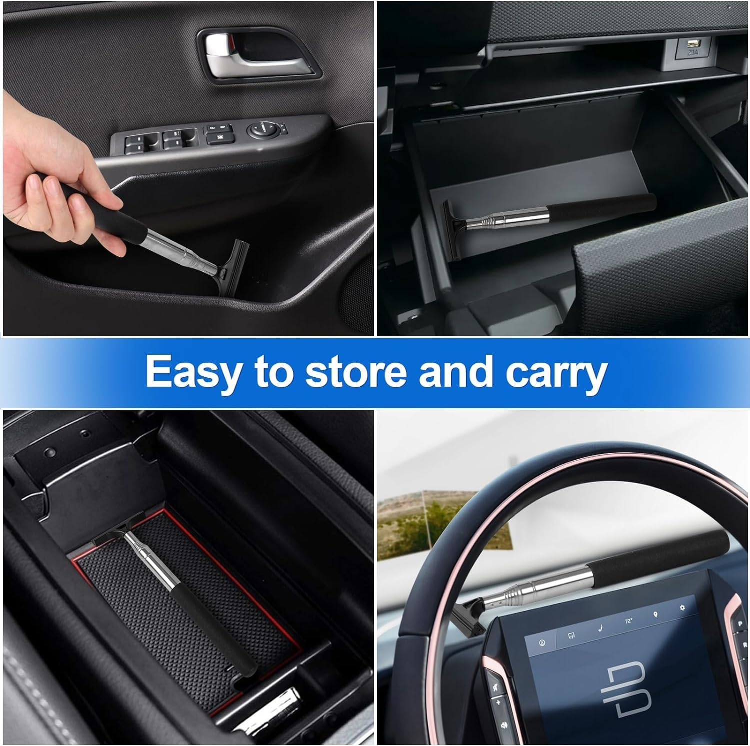 2 Pcs Retractable Car Rearview Mirror Wiper, Efficient Rain and Fog Cleaner for Enhanced Driving Safety, Universal Automotive Accessory