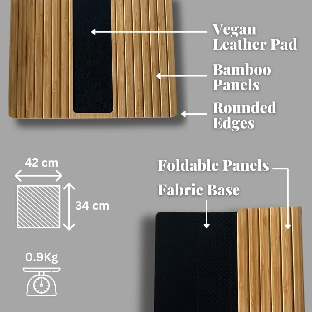 Bamboo Sofa Arm Tray Table for Couch Flexible/Foldable for Drinks Snacks Remote Control or Phone image number 3