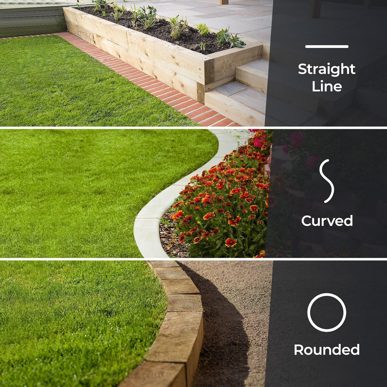 Sidewalk Manual Lawn Edger, Wheel Rotary Edger, Rotary Shear, Strong 4 Sections Stainless Steel Handle with Cushion Grip, 67.3-Inch/170Cm image number 2