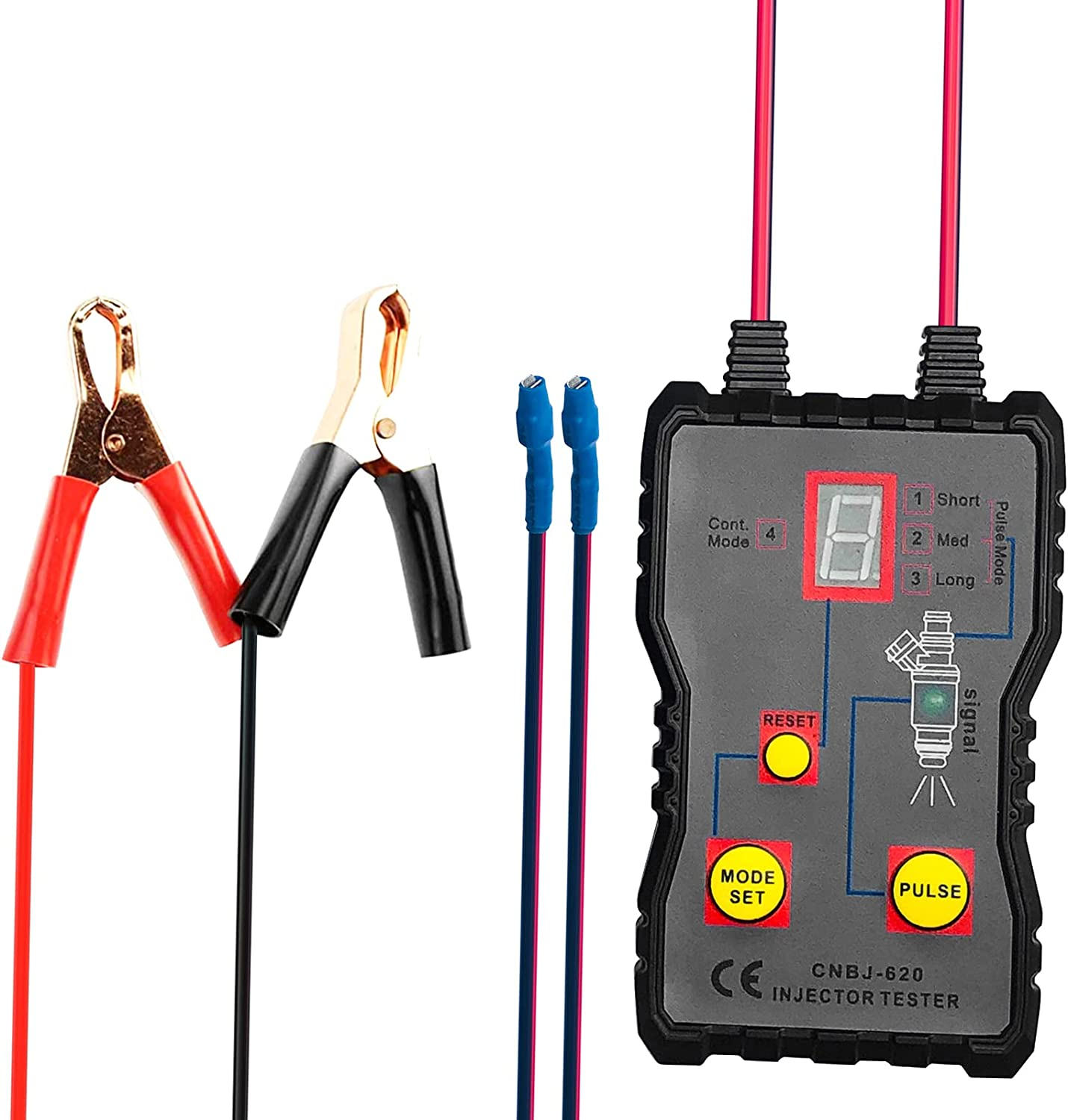 Eacam Fuel Injector Tester 4 Pluse Modes Fuel Injector Flush Cleaner Adapter Cleaning Tool Kit image number 1