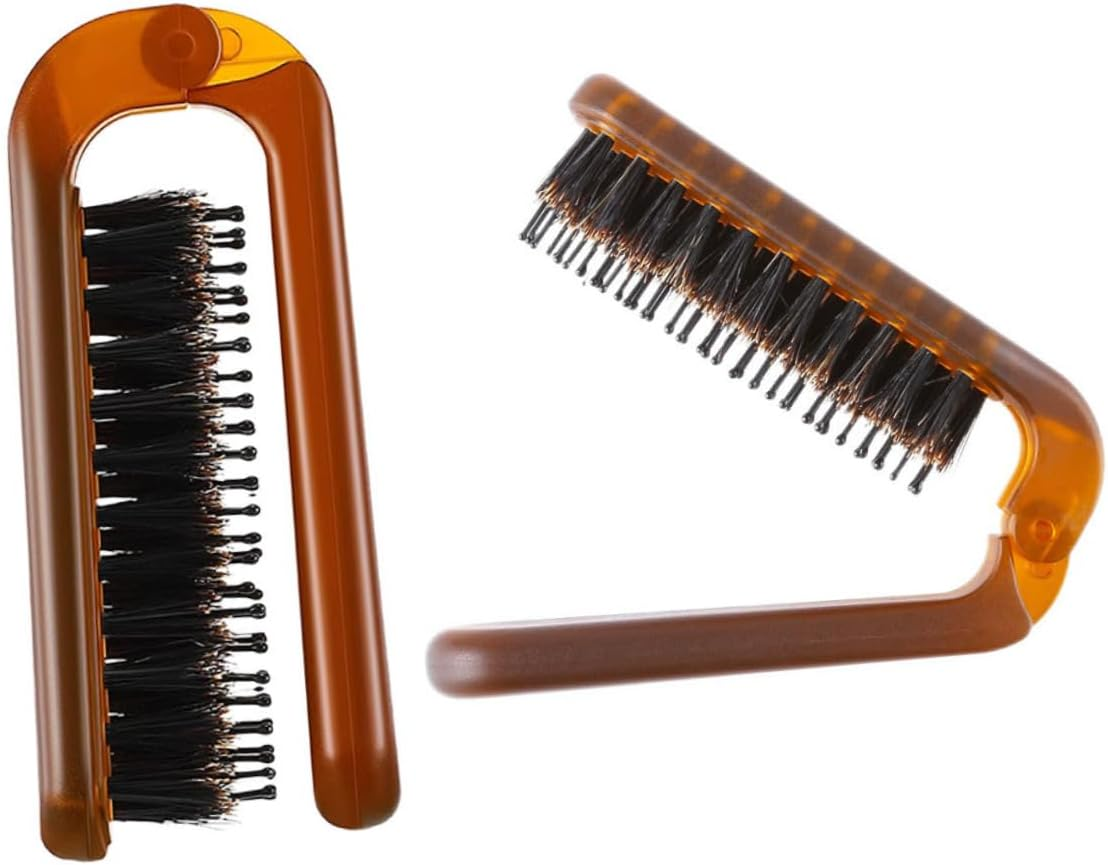 Anneome 2Pcs Portable Folding Combs Professional Travel Hair Combs for Salon and Hotel Use Ergonomic Design for Easy Styling and Comfort Durable Convenient Hair Accessories image number 5