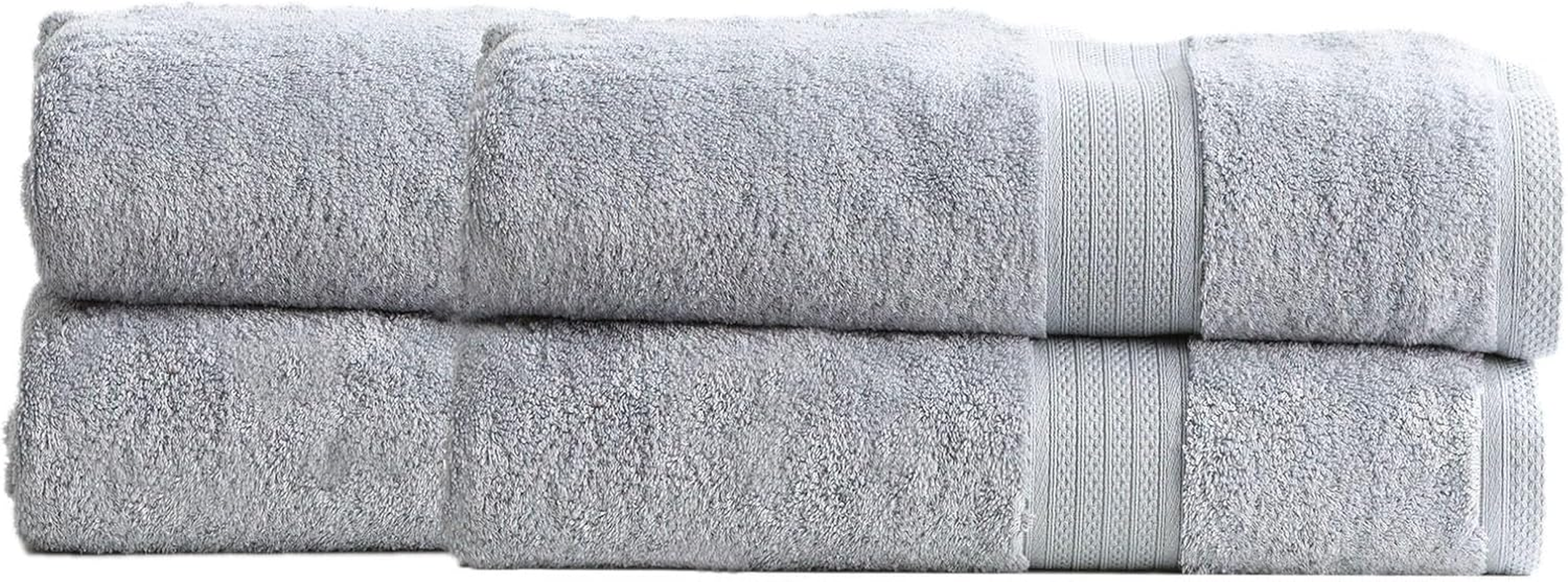 Renee Taylor Stella 650 GSM Bamboo Cotton Bath Towel Packs & Individuals Silver - 5Pc