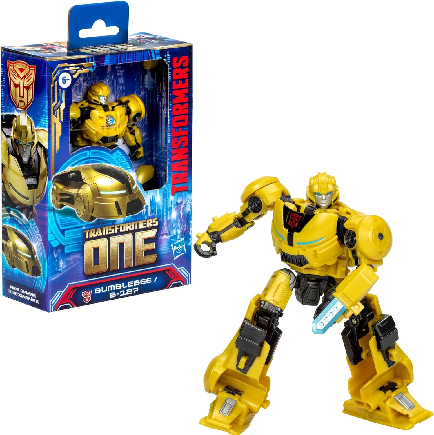 Transformers: One Prime Changer Bumblebee (B-127) 5-Inch Robot Action Figure, Interactive Toys for Boys and Girls Ages 6 and Up image number 6