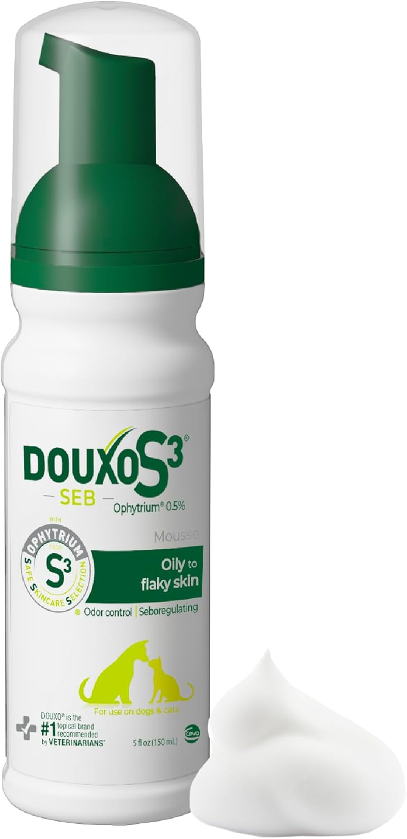 Douxo S3 SEB Mousse 5.1 Oz (150 Ml) - Relief for Seborrhea in Dogs and Cats (Helps with Oily to Flaky Skin) image number 4