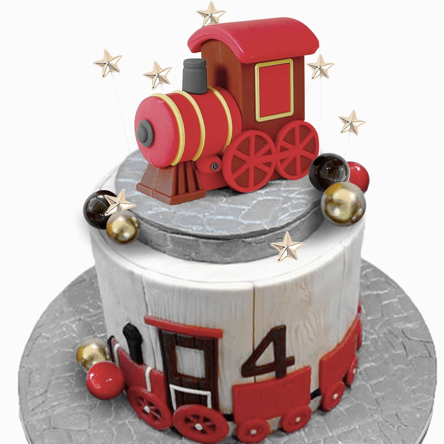 Christmas Train Cake Decoration Train Cake Topper Train Theme Birthday Decorations Baby Shower Party Supplies Baby Shower Cake Decoration image number 6