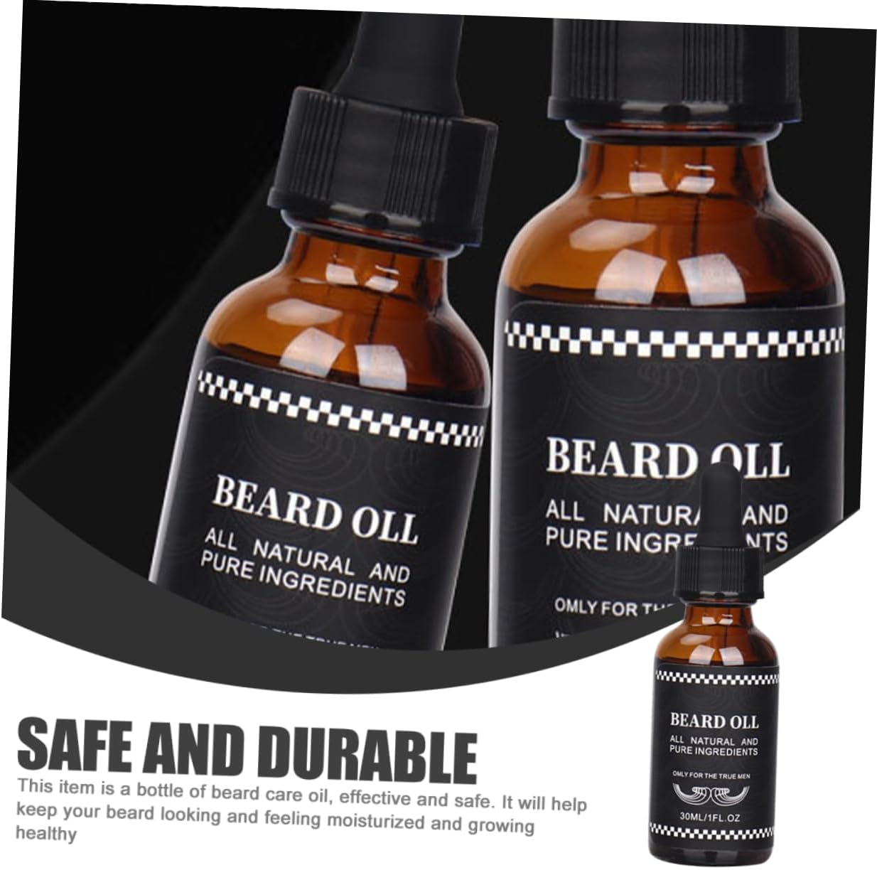 Beard Oil Set Jojoba Castor Jamaican Black Castor Burdock Root Beard Moisturizer Essential Oil for Men image number 6