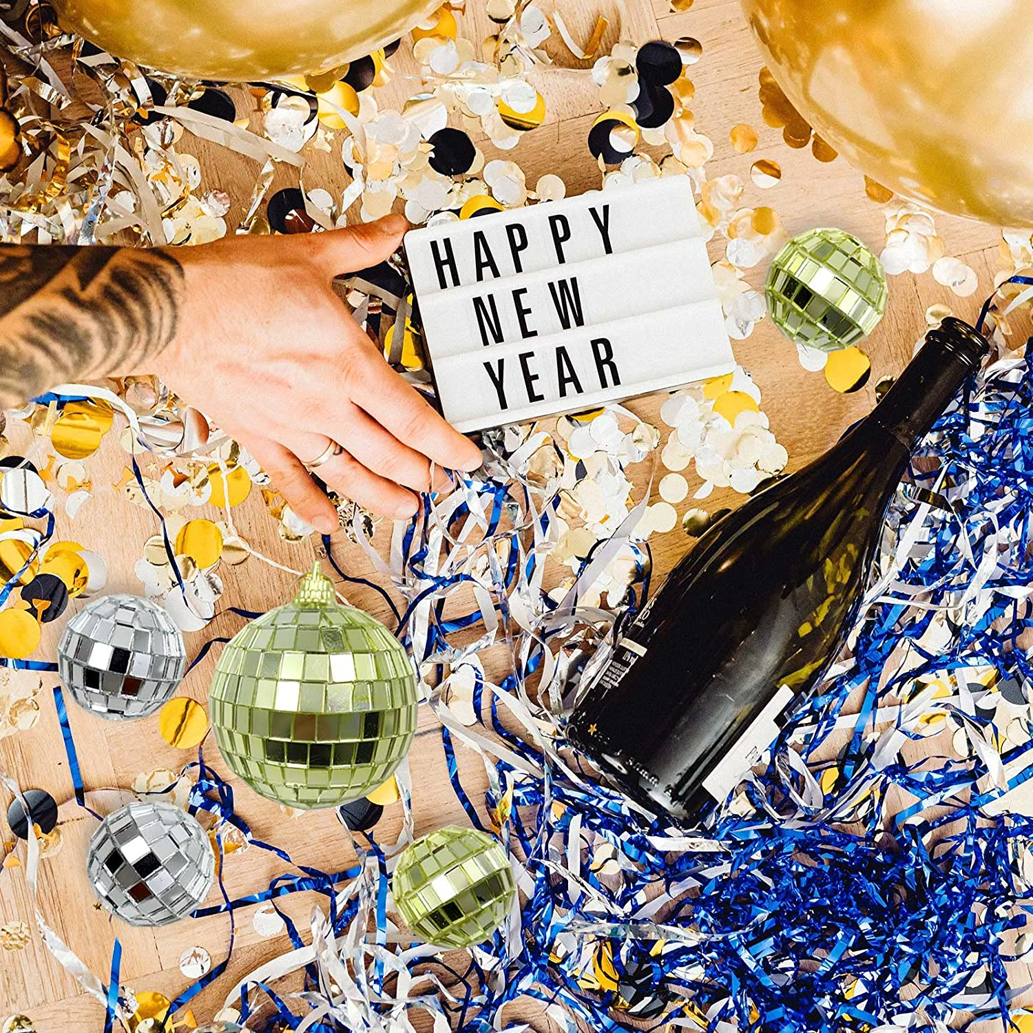 30Pcs Small Mirror Disco Ball 3Cm 1.18In Diameter, Christmas Ball Ornaments, Cake Party Stage Decoration Ball, Disco Mirror Reflective Ball (Silver) image number 1