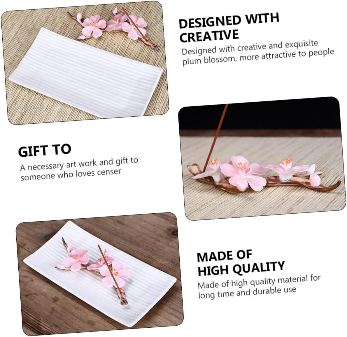 Cabilock Incense Burner Ornaments Ceramic Incense Burner Home Censer for Home Decor Practical for Living Pink Kitchen Accessories image number 4