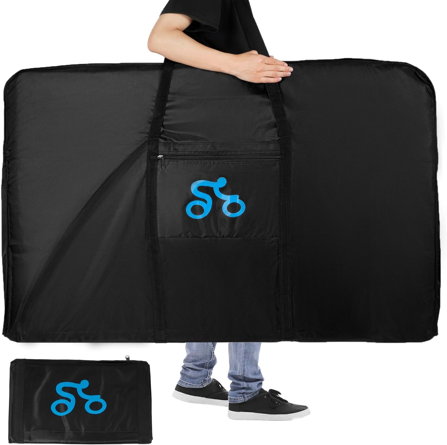 AIWFL Folding Bike Travel Bag Waterproof Bicycle Travel Carrying Case Outdoor Bike Transport Bag for Air, Train Travel Bicycle Storage Bag for 26-29 Inch Bike image number 6