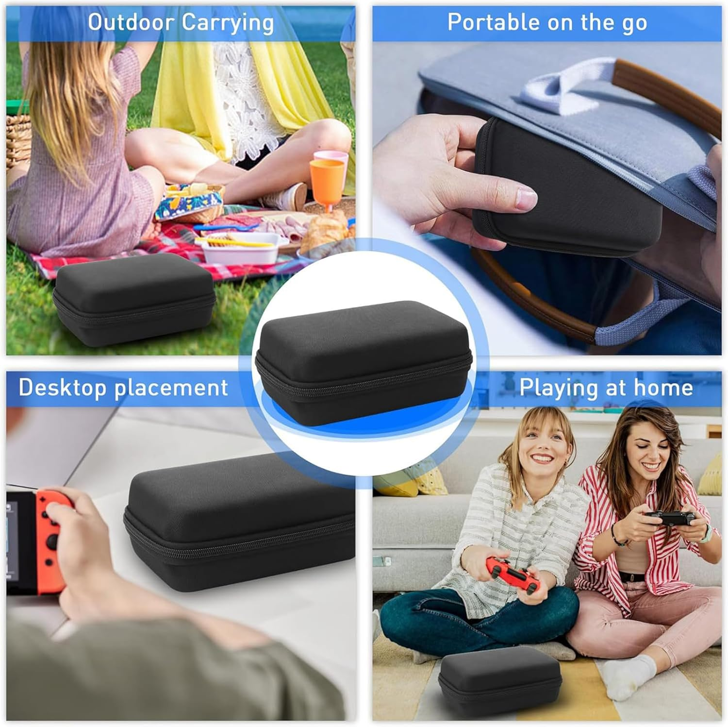 80 Slots Game Case Compatible with Nintendo Switch PS Vita Games, Protective Carrying Case Fits for Switch OLED, PSP Games Storage,Sd Cards, Game Cartridge Holders Hard Shell Travel Storage Case,Black image number 2