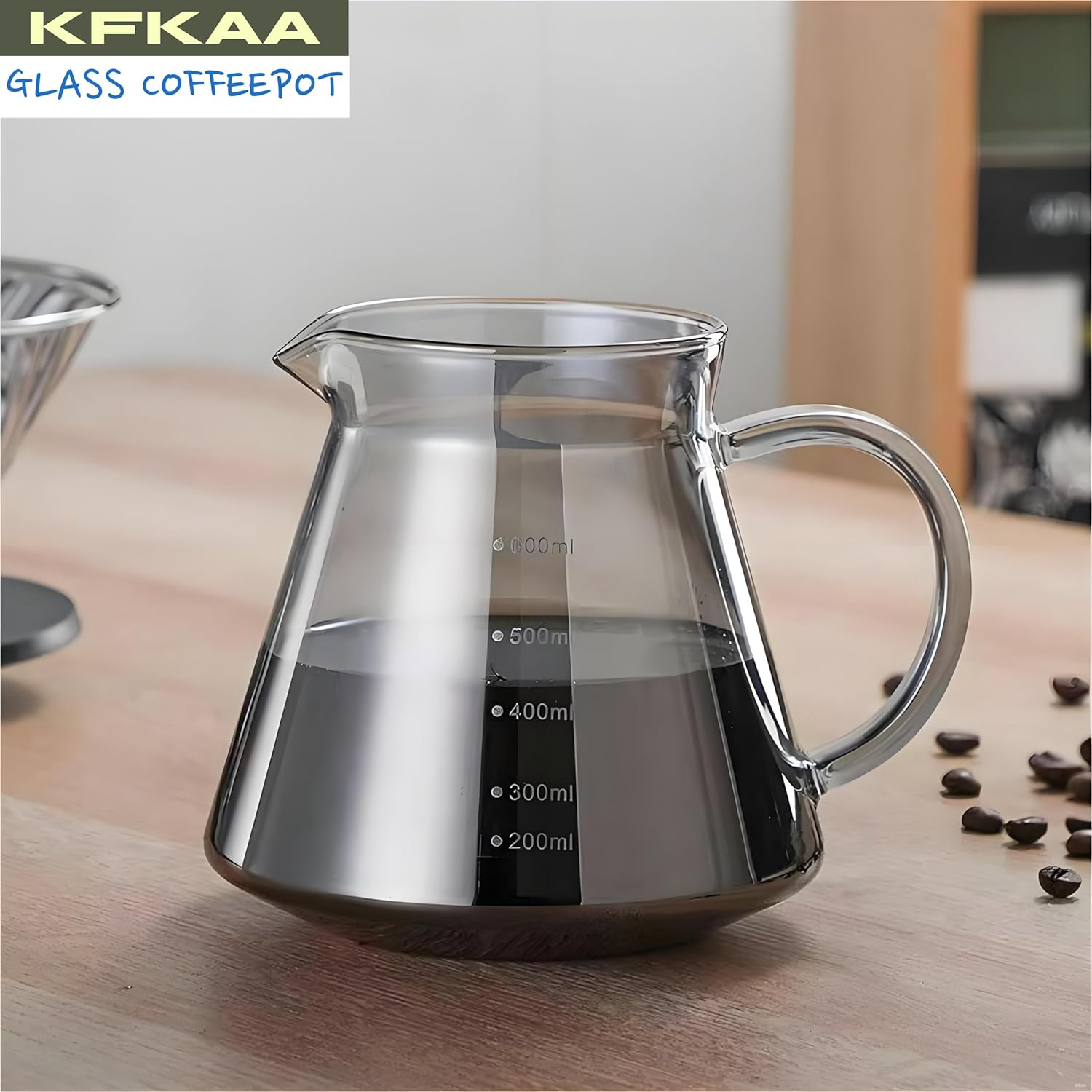 Pour over Coffee Maker 20Oz/600Ml Drip Coffee Machine for Home Cafe Office - Transparent image number 4
