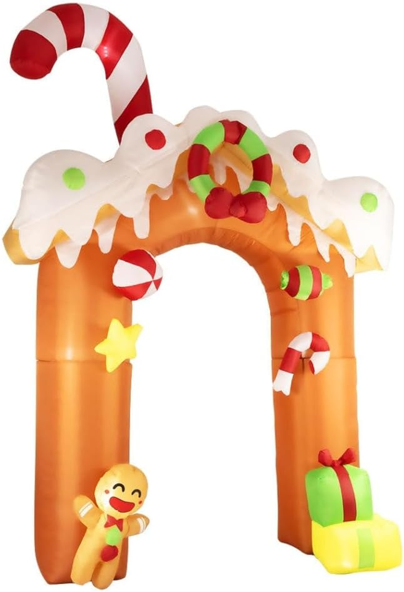 Santaco Christmas Inflatables Archway 3M Arch Door with LED Lights Self-Inflatable and Deflatable,Garden Holiday Decor Outdoor Xmas Party Decoration Multicolour 185Cm X 300Cm image number 1