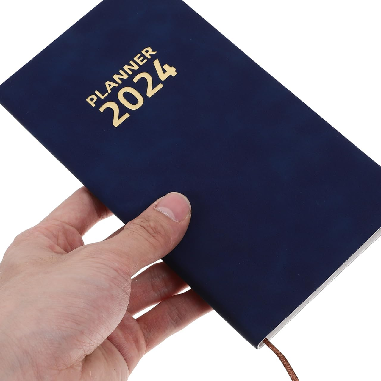 2024 Daily Planner Notebook Portable Schedule Notepad with Imitation Leather Cover for Office Home Travel Paper Planner for Task Notes and Inspiration