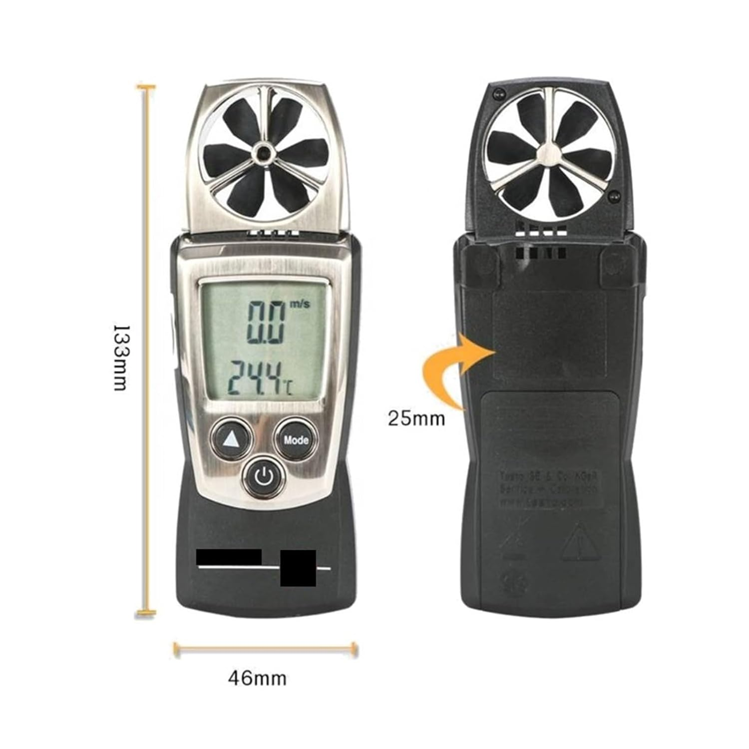 Digital Vane Anemometer Air Speed Velocity/Temperature Meter Tester