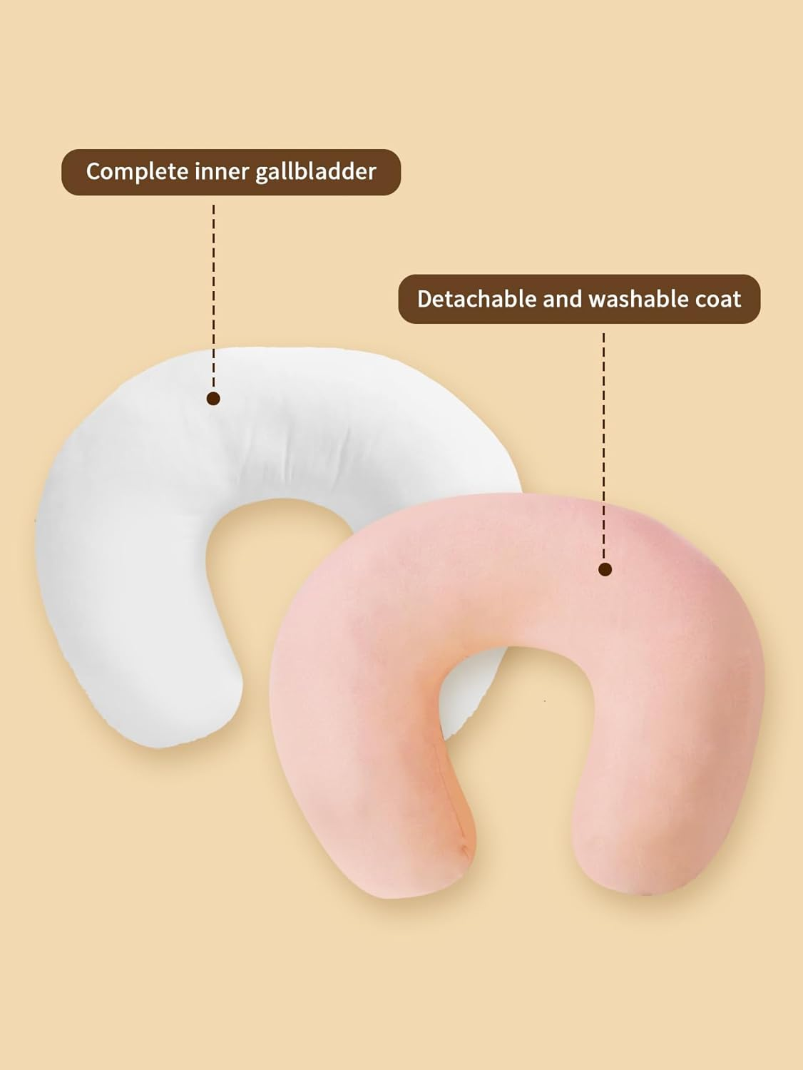 Nursing Pillow for Breastfeeding Ergonomic Nursing Essentials for Bottle and Breastfeeding, with Removable Nursing Pillow Cover, Machine Washable,Maternity Pillow（Pink） image number 1