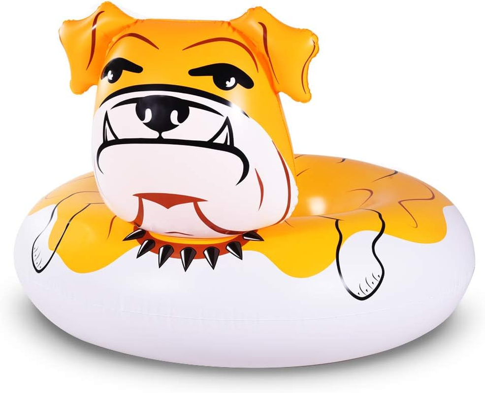 Bulldog Float, 53 Inches Giant Inflatable Pool Float Tube for Party, Summer Fun Pool Toys for Adults and Kids image number 6