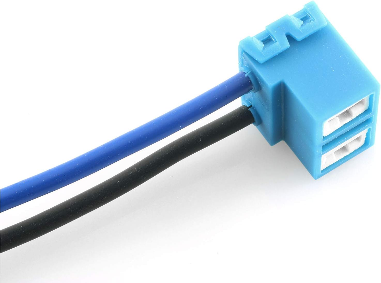 DGZZI 2PCS H7 Headlight Bulb Right Angle Ceramic Socket Plug Connector Adapter Wiring Harness image number 2