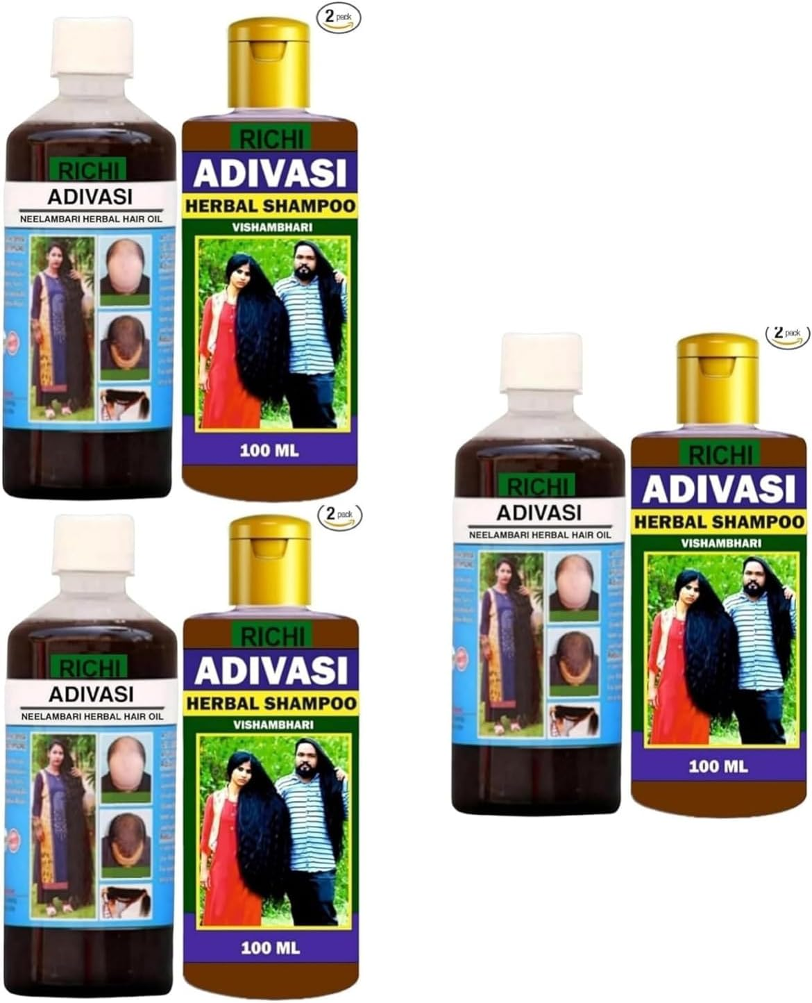 Adivasi Hair Oil Shampoo Combo Kit for Strength Hair & Growth of Hair (2 Item Combo) (Pack of 2) image number 5