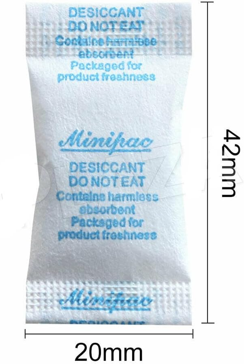 Food Grade Silica Gel Packs Dessicant Packets for Moisture Control, Cobalt Chloride Free Moisture Absorbers for Food Storage, 1G, 3G, 5G, 10G (1G, 100Pack) image number 4