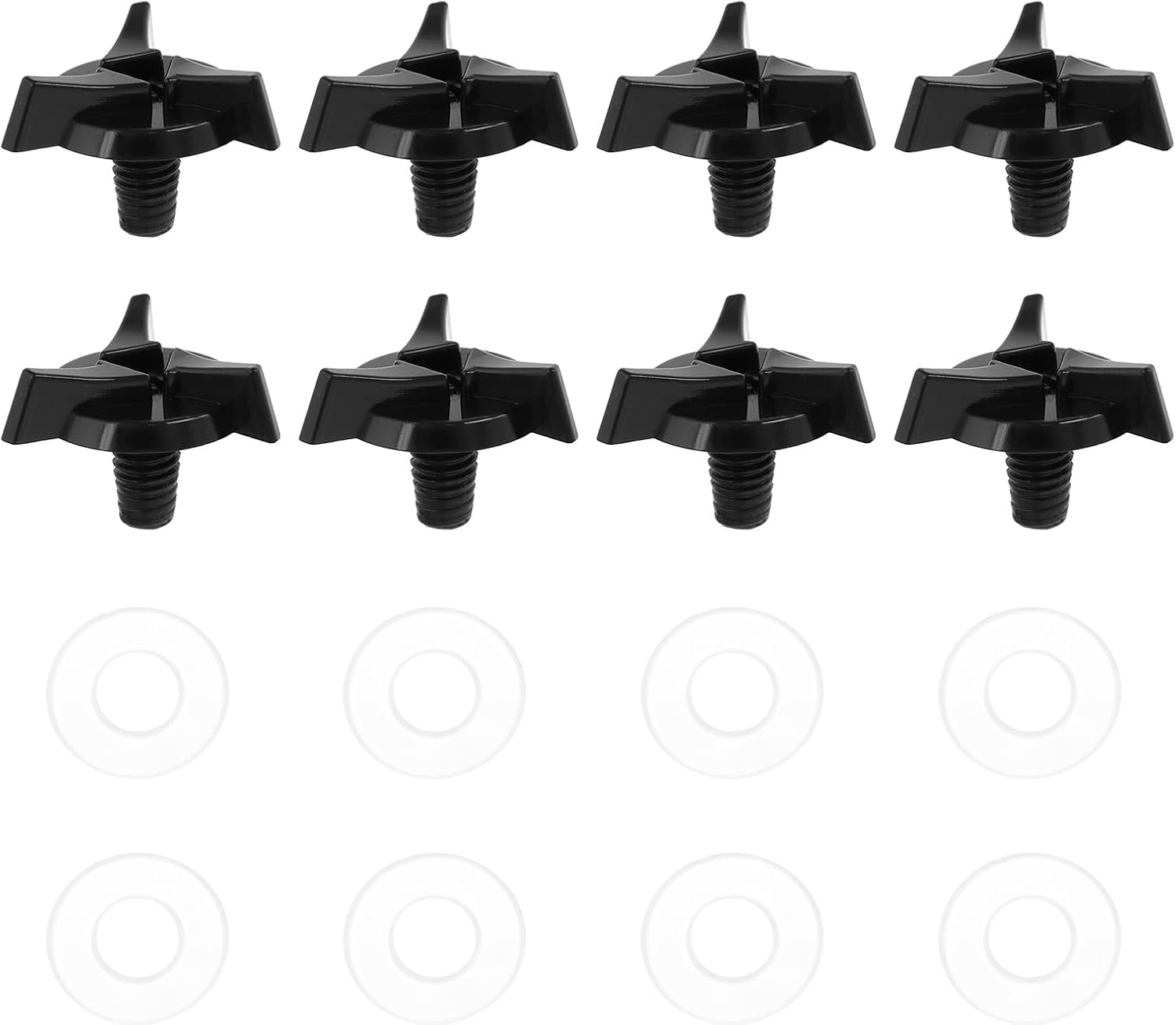 12Pcs Motorcycle Helmet Screws Plastic Fixing Screws with Washers Helmet Visor Screws Motorcycle Helmet Replacement Parts, Black