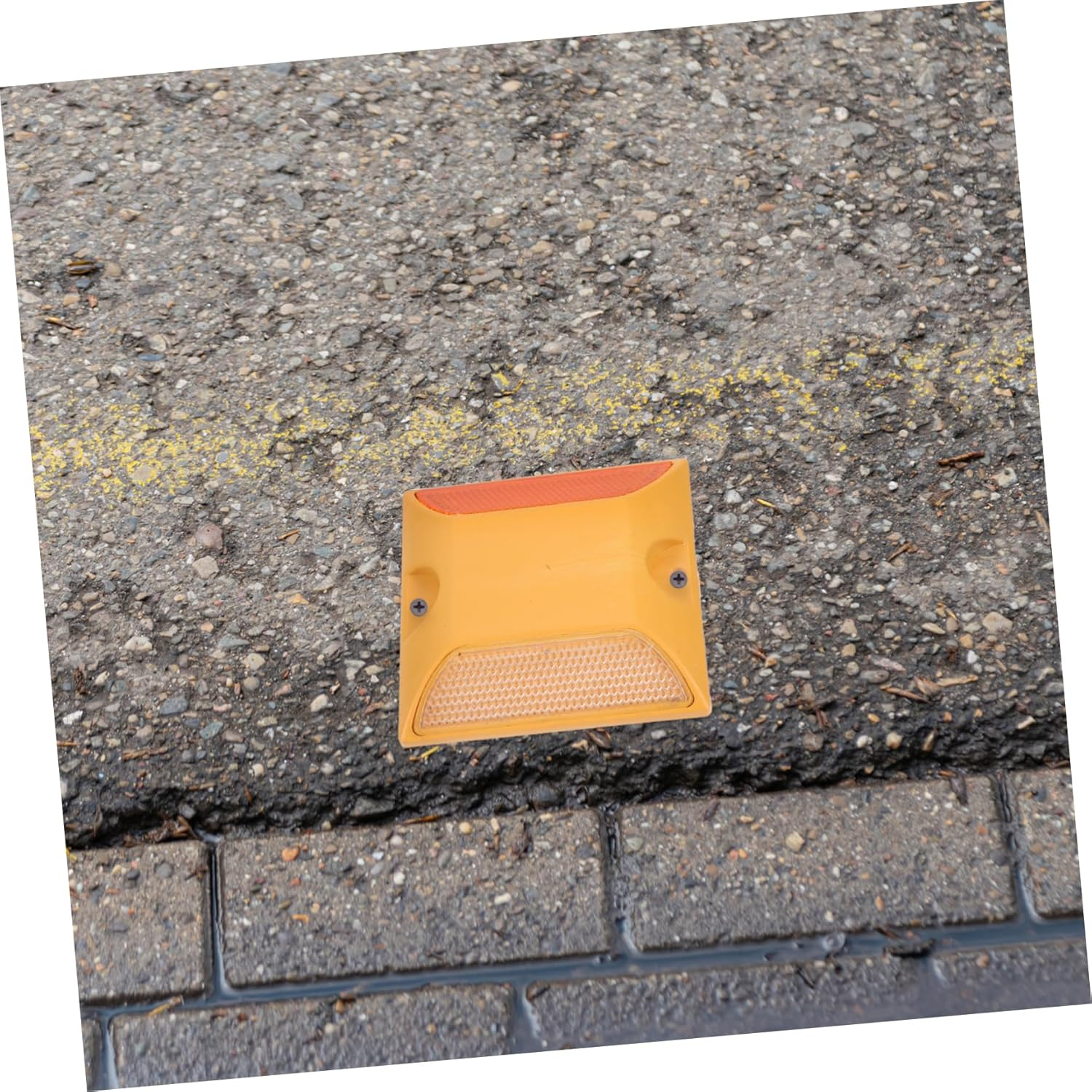 4Pcs Reflective Road Studs Ground Markers for Driveways Parking Lots and Enhanced Night Safety with High Reflectivity Easy Installation and Eye Catching Colors